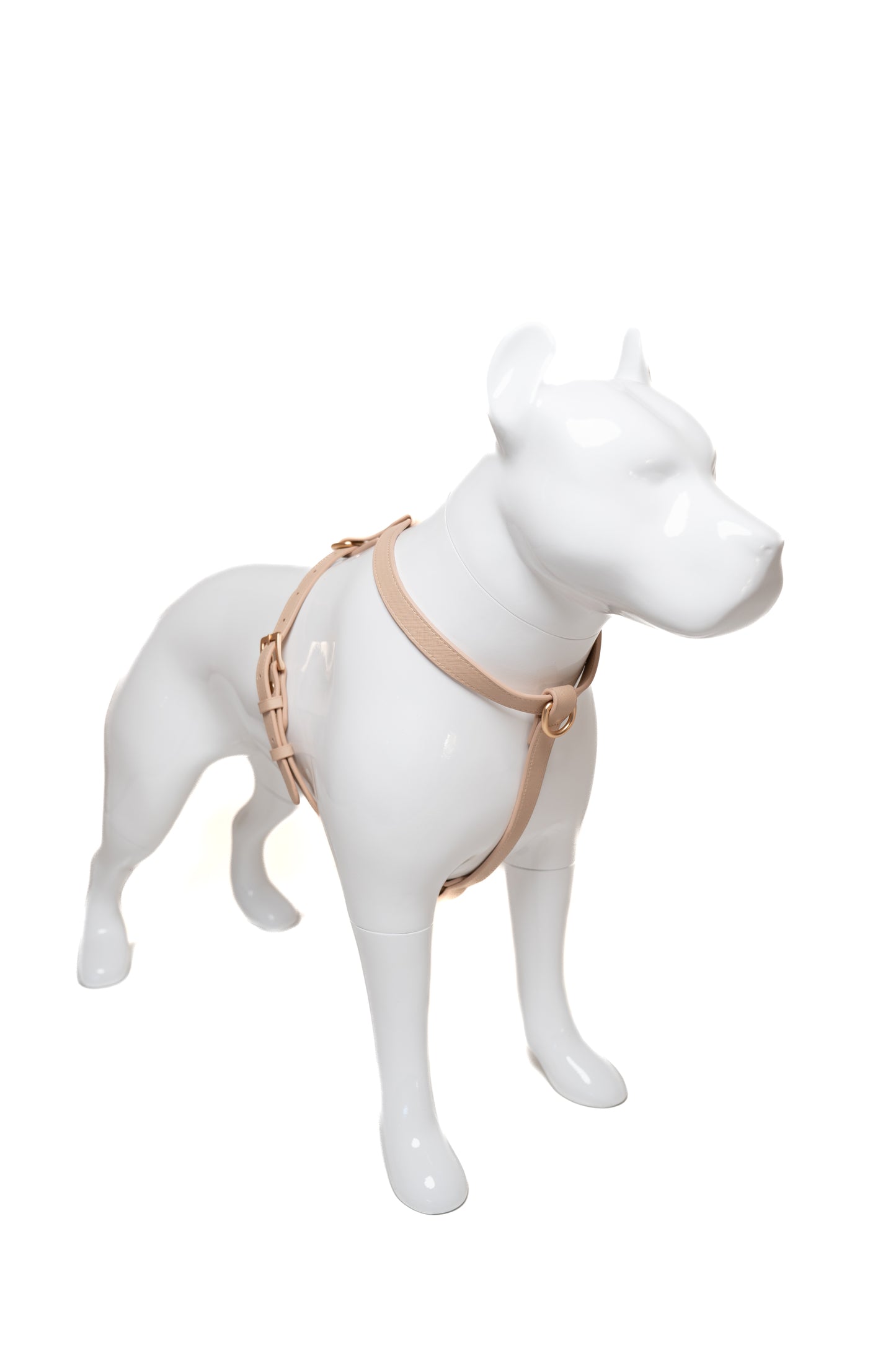 Vegan Leather Dog Harness | Nude