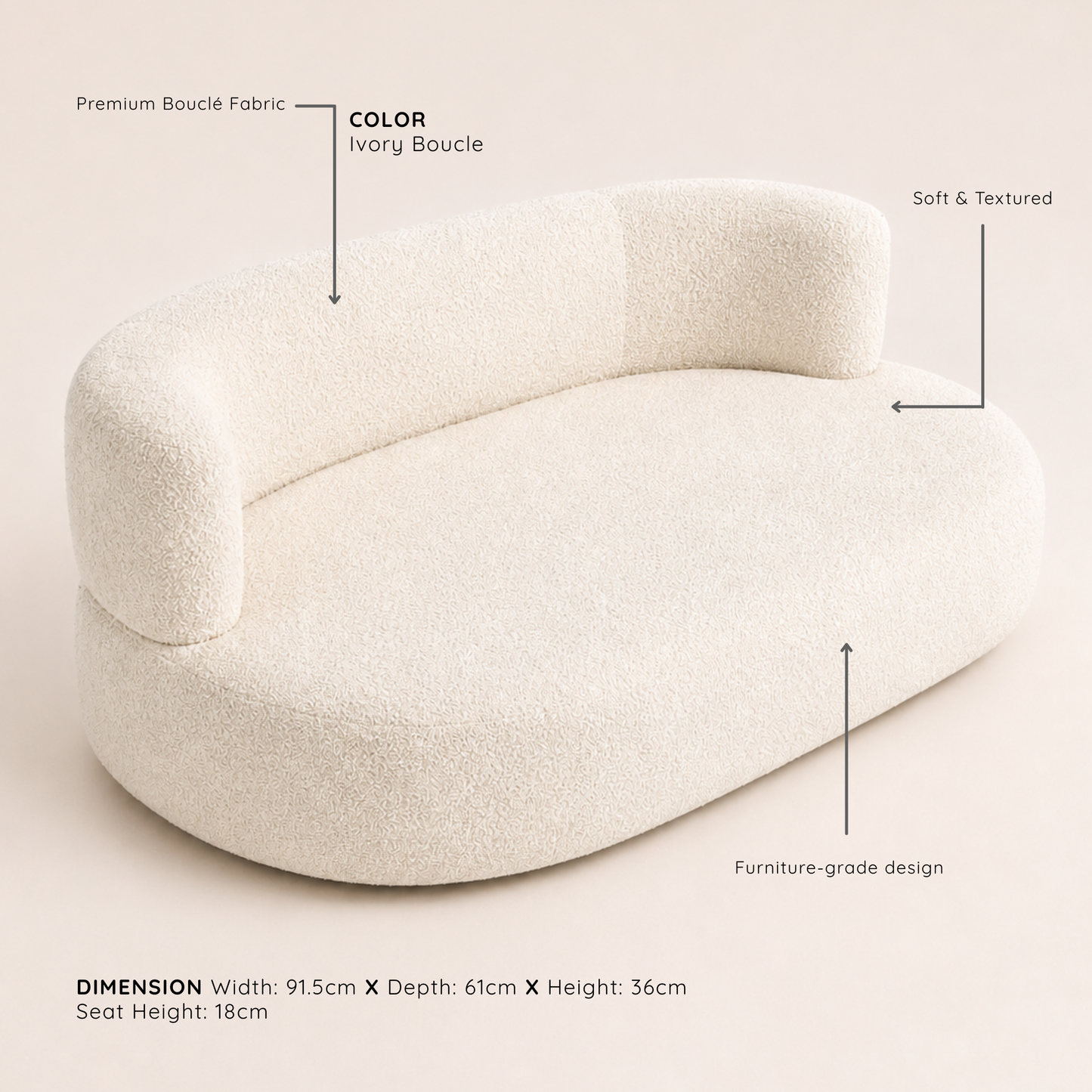 Bouclé Pet Lounge