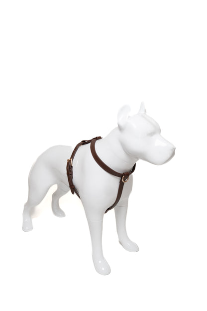 Vegan Leather Dog Harness | Brown