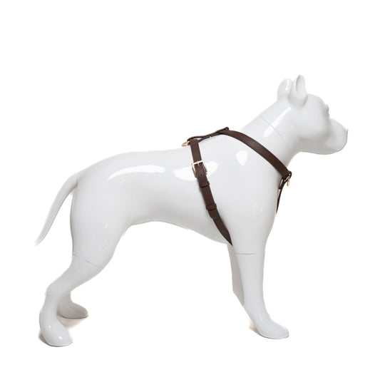 Vegan Leather Dog Harness | Brown