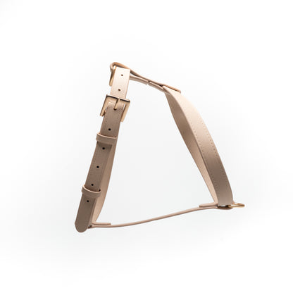 Vegan Leather Dog Harness | Nude