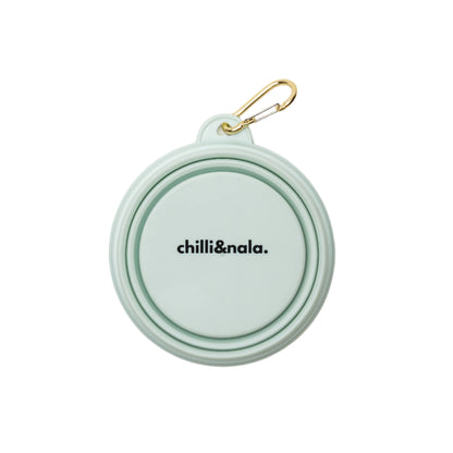 Collapsible Portable Silicone Travel Dog Bowl | Mint